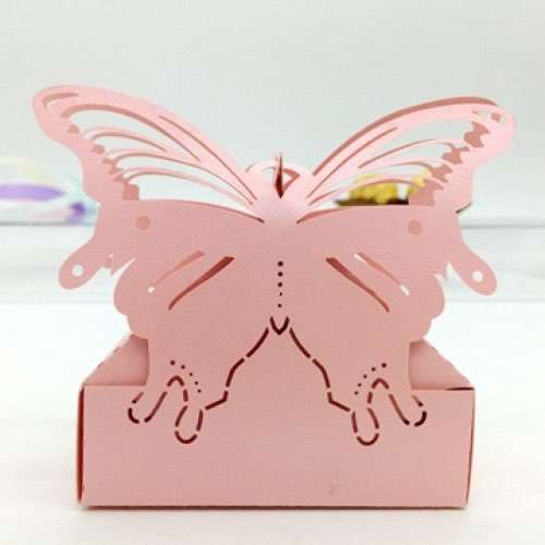 Laser Cut Butterfly Candy Box Wedding Supplies Customized 